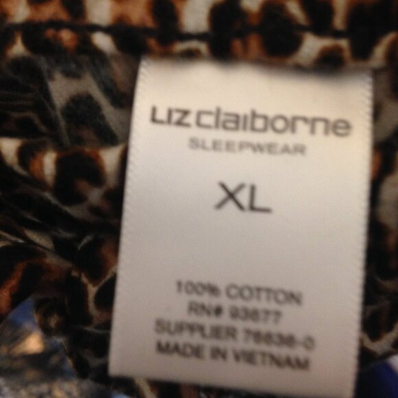 Liz Claiborne Sleepwear Pajama Pants Animal Print Like New XL - Picture 3 of 4